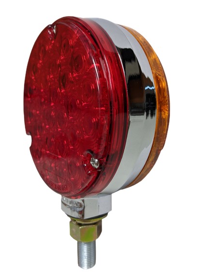 SIDE MARKR LGHT LED RD FENDER RED/AMB DIECAST CHRO